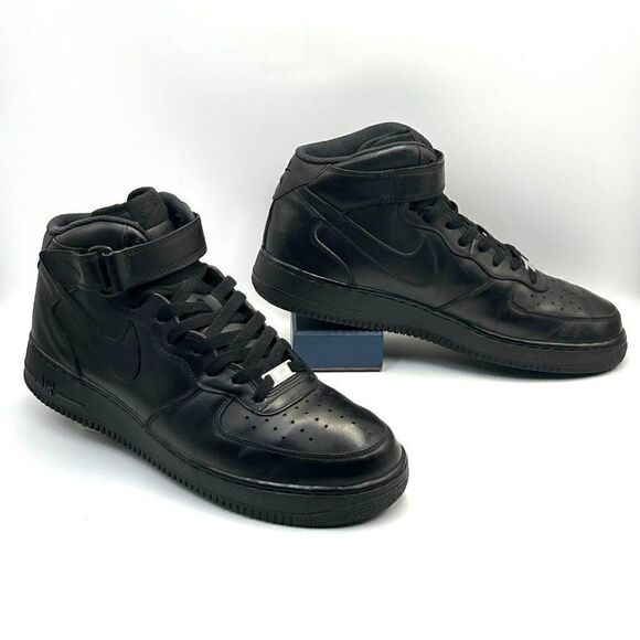 Nike Air Force 1 Mid '07 'Triple Black' - Picture 2 of 11